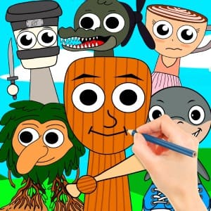 Coloring Book: Sprunki Italian Brainrot Mod